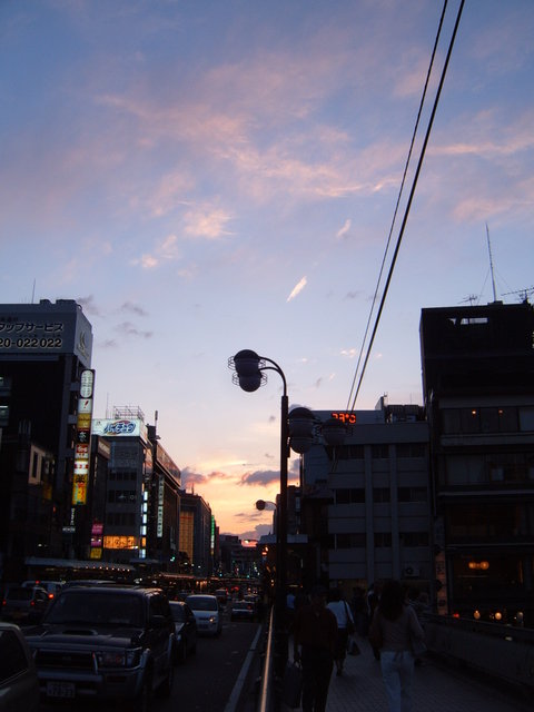 Day #8: Crossing Kamogawa to west.